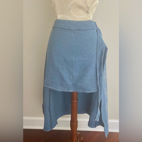 Free People Wrap-around Midi-mini Skirt Size 8 - Picture 4 of 10